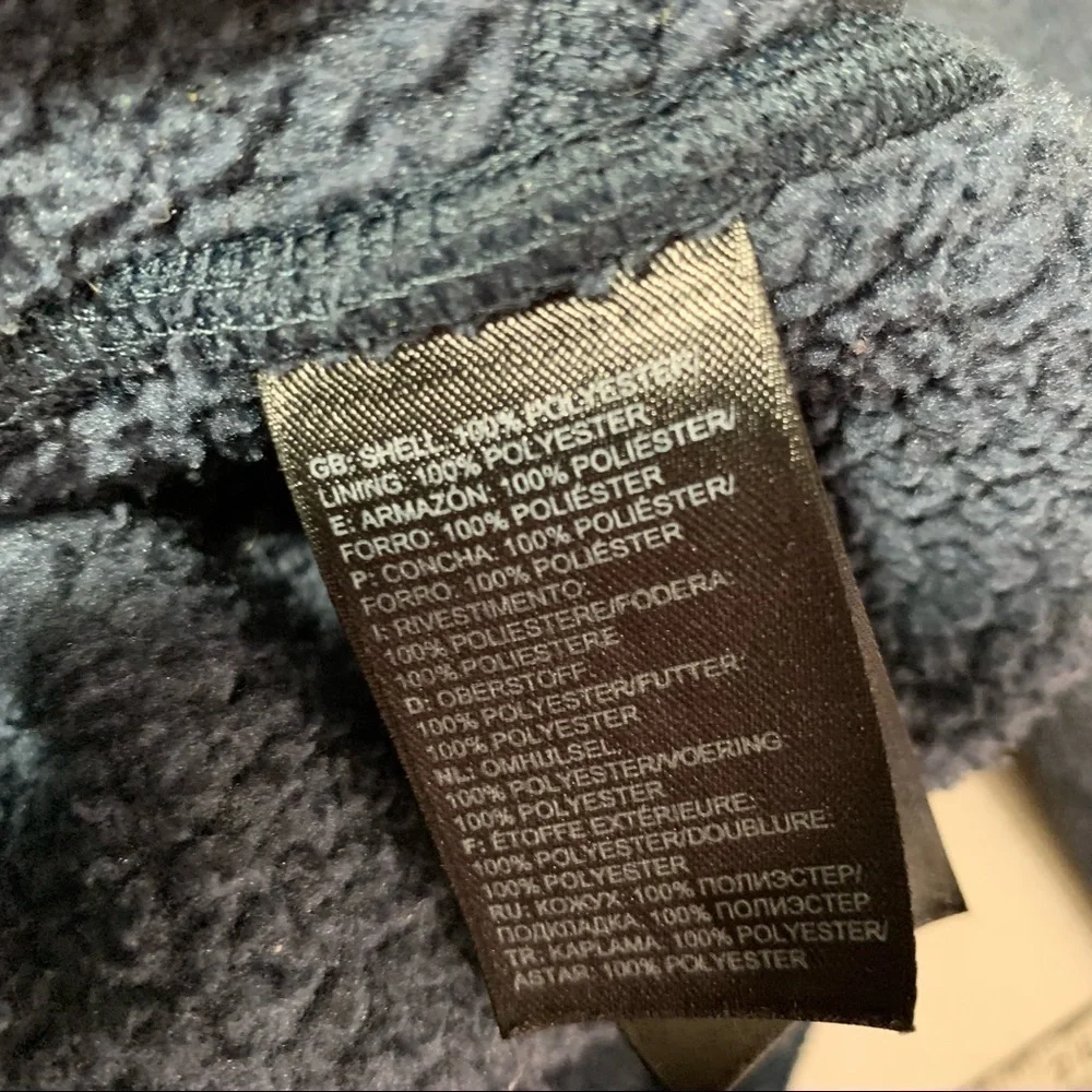 The North Face Mens Blue Fleece size Small Full zip